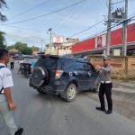 Satlantas Polres Toba Berikan Kelancaran di Jalan Raya di Pagi Hari