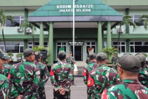 Kodim 0504/Jakarta Selatan Laksanakan Latihan Penanggulangan Huru Hara (PHH)