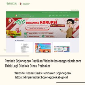 Pemkab Bojonegoro Pastikan Website bojonegorokarir.com Tak Lagi Dikelola Dinas Perinaker
