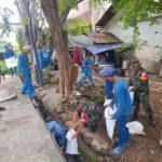 Koramil 02/SB Melaksanakan Kegiatan Grebek Lumpur Bersama Tiga Pilar