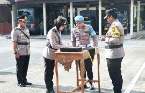 Kapolres Kediri Pimpin Upacara Serah Terima Jabatan Wakapolres, Kasat dan Kapolsek