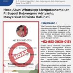 Beredar Akun WhatsApp Palsu Mengatasnamakan Pj Bupati Bojonegoro, Warga Diminta Waspada