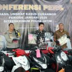 Bulan Januari 2025, Polda Jatim Berhasil Ungkap Kejahatan Curanmor dan Amankan Sebanyak 142 Tersangka