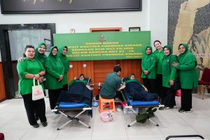 Korem 052/Wkr, Gelar Donor Darah, Dalam Rangka HUT Ke-79 Persit Kartika Chandra Kirana Tahun 2025