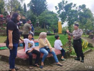 Cegah Kejahatan Selama Masa Liburan, Polres Kediri Laksanakan Patroli Tempat Wisata
