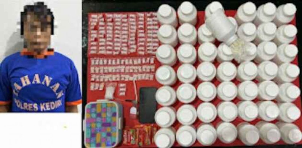 Seorang Pria Pengedar Pil Koplo Asal Badas, Berhasil Diamankan Satresnarkoba Polres Kediri