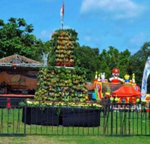 Ribuan Warga Ikuti Acara Jambore Makan Tumpeng Durian Gratis, Sambut Panen Raya