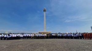 Kasdim 0501/JP Mengikuti Apel Besar Jajaran Terpadu Kota Administrasi Jakarta Pusat