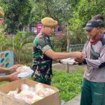Jumat Berbagi, Batalyon Arhanud 6/BAY Berikan Bantuan kepada Masyarakat Rawa Badak Jakarta Utara