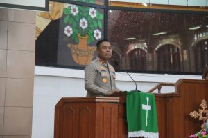 Wakapolres Metro Jakarta Utara Gelar “Minggu Kasih” di Gereja HKBP Kebon Bawang, Sampaikan Pesan Kamtibmas