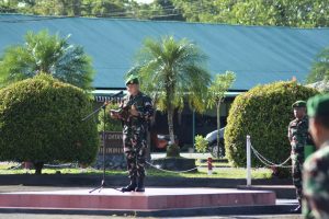 Dandim Pimpin Upacara Bendera Tujuh Belasan Yang Digelar Kodim 1710/Mimika