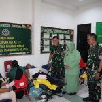 Sambut Peringati HUT Persit Ke-79, Persit KCK Cab. XVIII Kodim Jakarta Selatan Gelar Donor Darah
