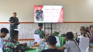 Kodim 1710/Mimika Gelar Coffe Morning bersama Awak Media Se-Kabupaten Mimika
