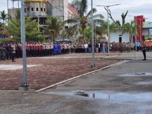 Ciptakan Situasi Tetap Kondusif, Kodim 1710/Mimika BKO Polres Laksanakan Apel Pasukan Jelang Putusan Sengketa Pilkada