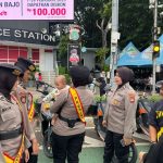 Polwan Polres Metro Jakarta Pusat Sosialisasikan Keamanan dan Ketertiban di CFD Bundaran HI