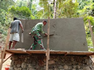Program Manunggal Air TMMD Ke-123 Kodim 1510/Sula, Pembangunan Bak Air Hampir Rampung