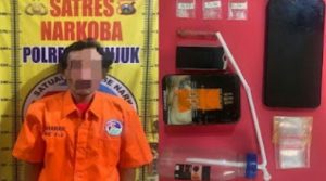 Polres Nganjuk Tangkap Empat Pengedar Sabu
