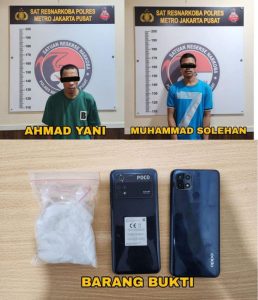 Polres Metro Jakarta Pusat Tangkap Dua Pengedar Sabu di Sunter, Satu DPO