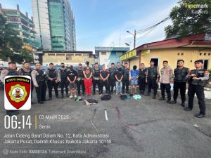 Polres Metro Jakarta Pusat Amankan Lima Remaja Terlibat Tawuran di Gang Kingkit