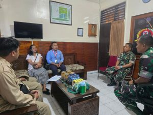 Kodim 1710/Mimika Menerima Audiensi Pegawai BGN SPPI dan Yayasan Sehati Sebangsa Indonesia