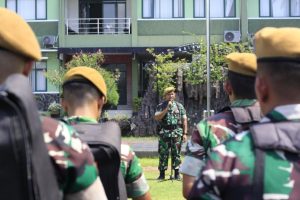 Prajurit Batalyon Arhanud 6/BAY Laksanakan apel kesiapsiagaan Pam bulan suci Ramadhan 2025