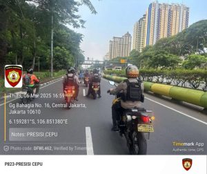 Polres Metro Jakarta Pusat Gelar Patroli Mobile, Pastikan Keamanan Jelang Buka Puasa