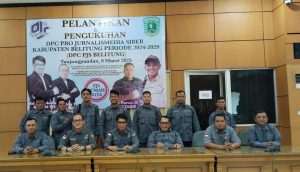 DPC PJS Belitung Resmi Dilantik, Siap Perkuat Jurnalisme Profesional dan Berimbang