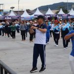 Kapolres Toba Hadiri Senam Massal Dalam Rangka HUT Ke-26 Kabupaten Toba