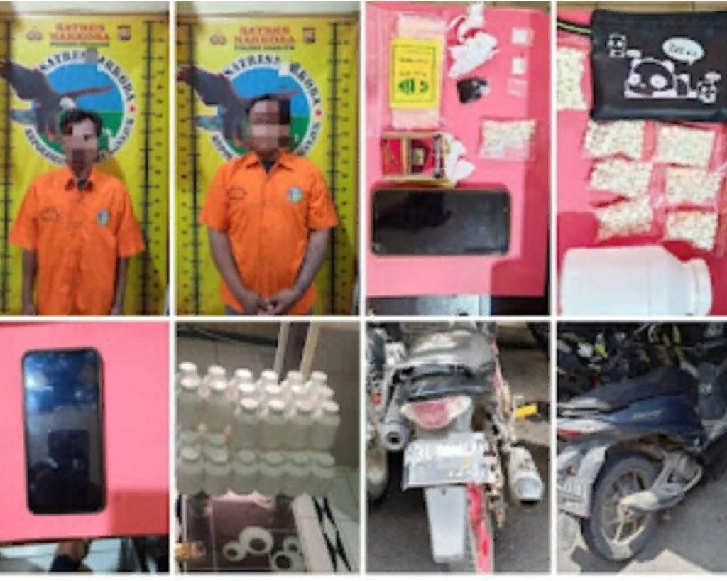 Polres Nganjuk Tangkap Dua Pengedar Sabu dan Okerbaya di Pace