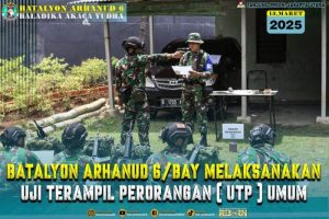Prajurit Batalyon Arhanud 6/BAY menggelar Latihan Uji Tingkat Perorangan (UTP)
