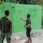 Finishing TMMD Ke-123 Kodim 1510/Sula, Bak Penampungan Air Masuki Tahap Pengecatan