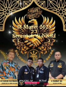 Ketua GMBI Wilter Jatim Hadiri Peringatan HUT Ke-23 GMBI di Sidoarjo