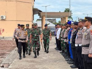 Jelang Hari Raya Idul Fitri 1446 H Kodim 1710/Mimika Bersama Polres Mimika Gelar Apel Kesiapan Pengamanan Hari Raya 2025