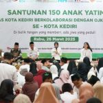 Kolaborasi Pemkot, BAZNAS, OJK, dan Lembaga Amil Zakat, Mbak Vinanda dan Gus Qowim Santuni 180 Anak Yatim
