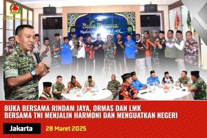 Rindam Jaya Gelar Buka Puasa Bersama LMK Dan Ormas Sekitar