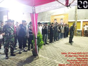 H – 1 Apel Pengamanan Malam Takbiran Hari Raya Idul Fitri 1446 H dan Arus Mudik Tahun 2025 di Wilayah Koramil Matraman