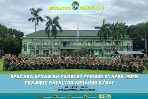 Upacara Kenaikan Pangkat Prajurit Batalyon Arhanud 6/BAY, Letkol Arh Yusuf Winarno Pimpin Momen Bersejarah