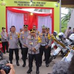 Kapolres Metro Bekasi Dampingi Kapolda dan Wakapolda Metro Jaya Tinjau Pospam KM 25B Cibitung