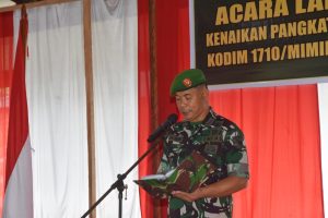 Sebanyak 15 Personel Kodim 1710/Mimika Naik Pangkat
