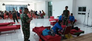 Peduli Terhadap Sesama, Kodim 0505/JT Giat Bakti Sosial Donor Darah