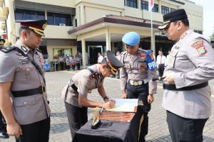 Kapolres Pelabuhan Tanjung Priok Pimpin Sertijab Wakapolres dan Kasatsamapta