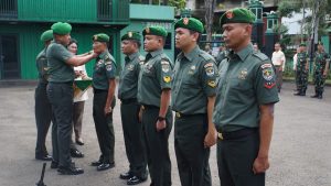 Dandim 0502/JU Pimpin Upacara Kenaikan Pangkat Dan Halal Bihalal Keluarga Besar Kodim 0502/Jakarta Utara
