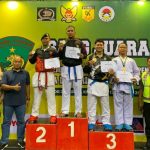 Anggota Polres Kediri Kota Meraih Juara 3 di Kejuaraan Karate Kediri Open Piala Danbrigif 16 Wira Yuda Tahun 2025