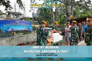Batalyon Arhanud 6/BAY Gelar ‘Jumat Berbagi’, Wujud Kepedulian TNI kepada Warga Tanjung Priok