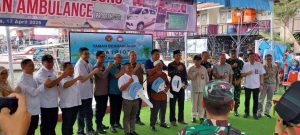 Dandim 0502/JU Dampingi Menteri PKP Maruarar Sirait dalam Peresmian Penyerahan Rumah Panggung dan Ambulans CSR