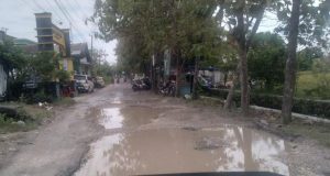 Seperti Kolam Renang Jalan Poros Manyar Kabupaten Lamongan Rusak Parah