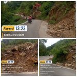 Waspada ! Salah Contoh Batu Besar Terguling Dari Bukit di Desa Siboruon Kabupaten Toba