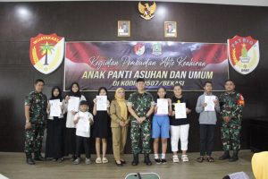Korem 051/WKT Rehab Panti Asuhan dan Jemput Bola Buatkan Akta Kelahiran