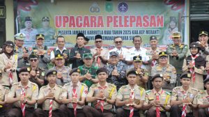 Kapolres Kepulauan Meranti Lepas Puluhan Peserta Jambore Karhutla 2025
