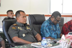 Bersama Forkopimda Dandim 1710/Mimika Ikuti Rakornis TMMD Ke-124 Secara Virtual